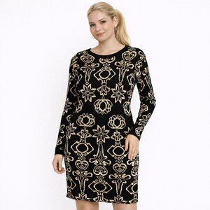 Vintage Outlander Wool Blend Gold Metallic Sweater…